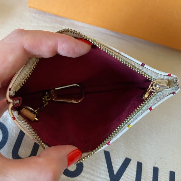 Louis Vuitton Multicolor Pochette Plate Rare Auth - Picture 9 of 16